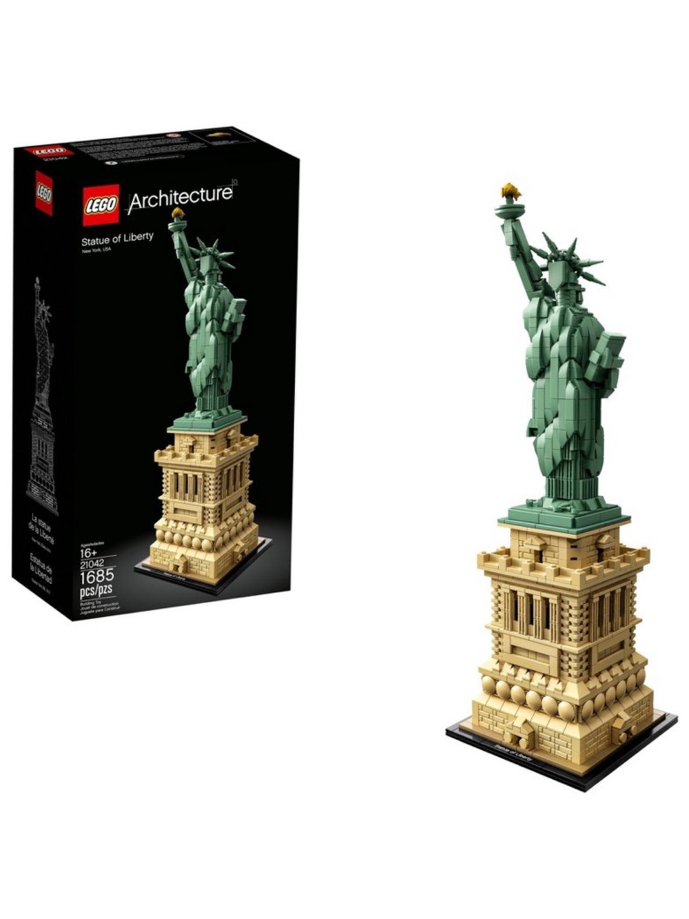 LEGO Statue of Liberty Architecture Model - Green and Tan